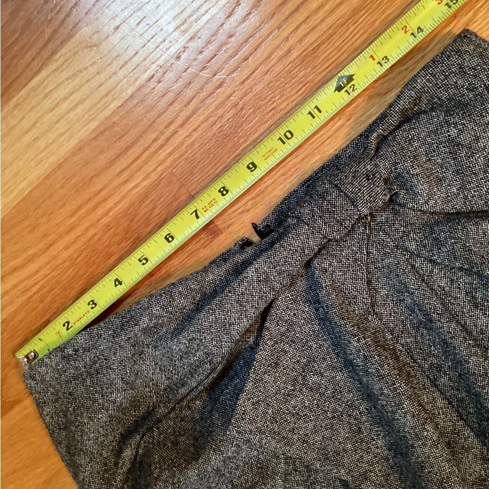 Banana Republic Gray Women's Skirt, gathered wrap look & tie,kick pleat,lined, 8 - Picture 6 of 11